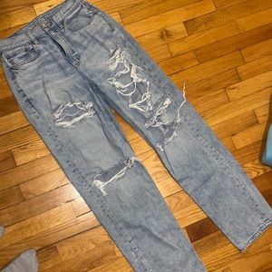 Womens American Eagle Highest Rise Baggy Straight Jean Size 2